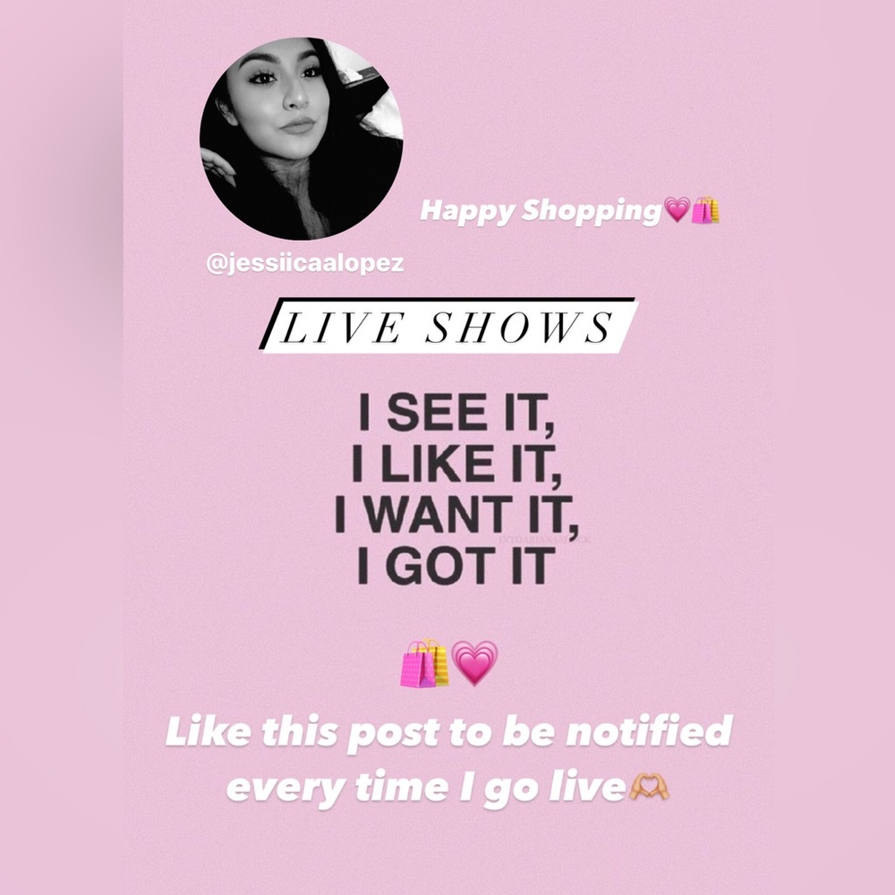 Like this to be notified every time I go live💗